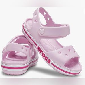 Crocs Bayaband Toddler Girls Sandals Pink Size C8